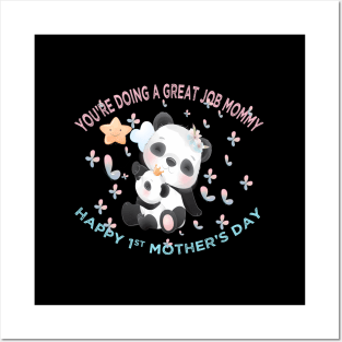 You'Re Doing A Job Mommy Mother'S Day Baby Bear Posters and Art